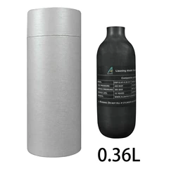 TUXING New Frosted 360CC 0.36L Carbon Fiber Cylinder 4500PSI 300Bar High Pressure HPA Tank for Diving M18*1.5