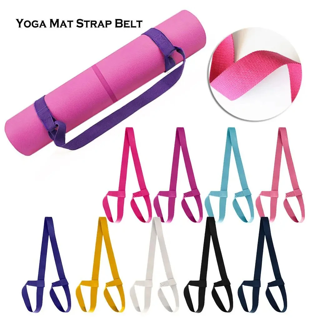 

High Quality Yoga Mat Strap Belt Adjustable Sports Sling Shoulder Carry Belt Exercise Stretch Fitness Elastic Yoga Belt