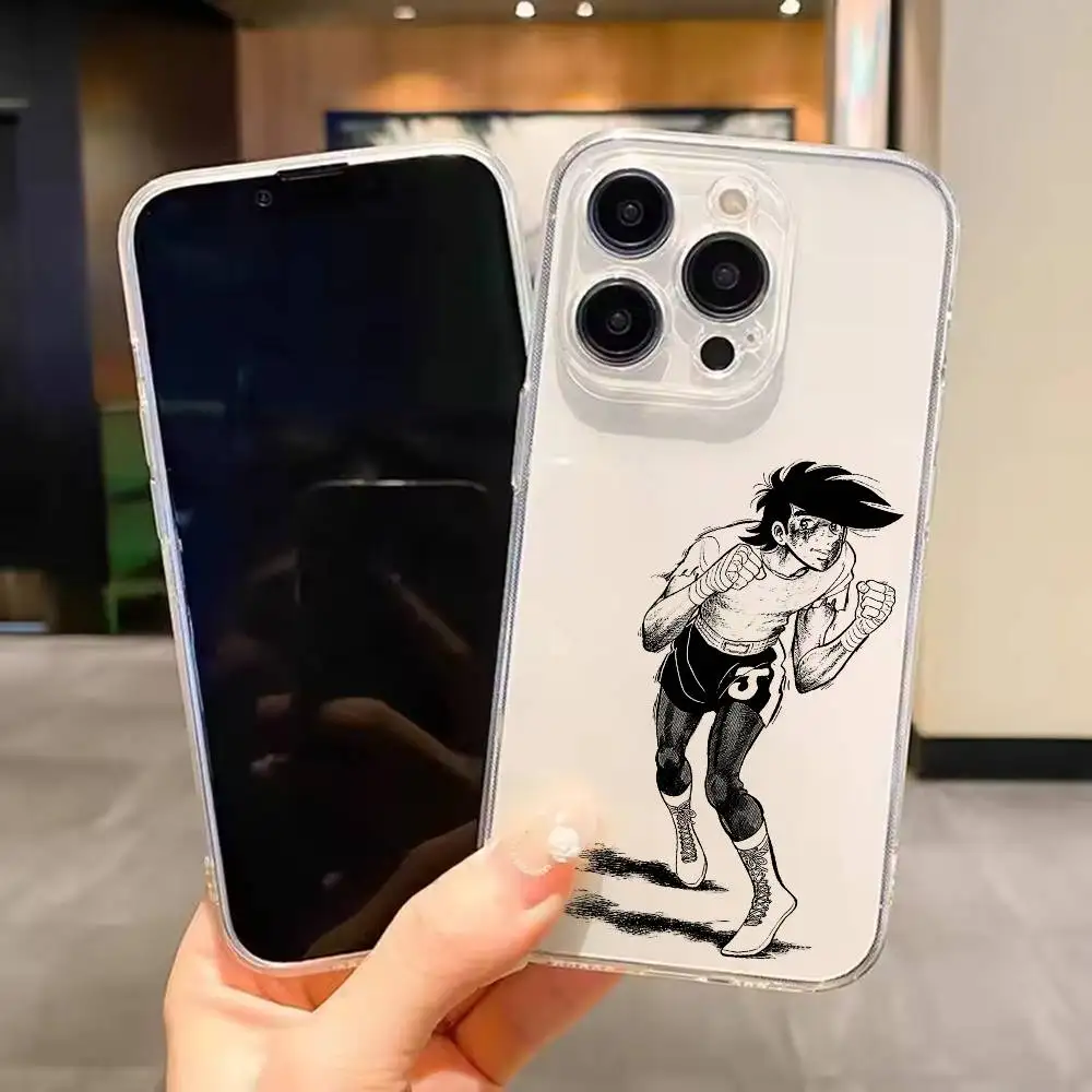 Funda Transparente para Teléfono con Diseño de Joe Yabuki Ashita no Joe Manga para iPhone 17 16 15 14 13 12 11 Mini Pro Max Plus