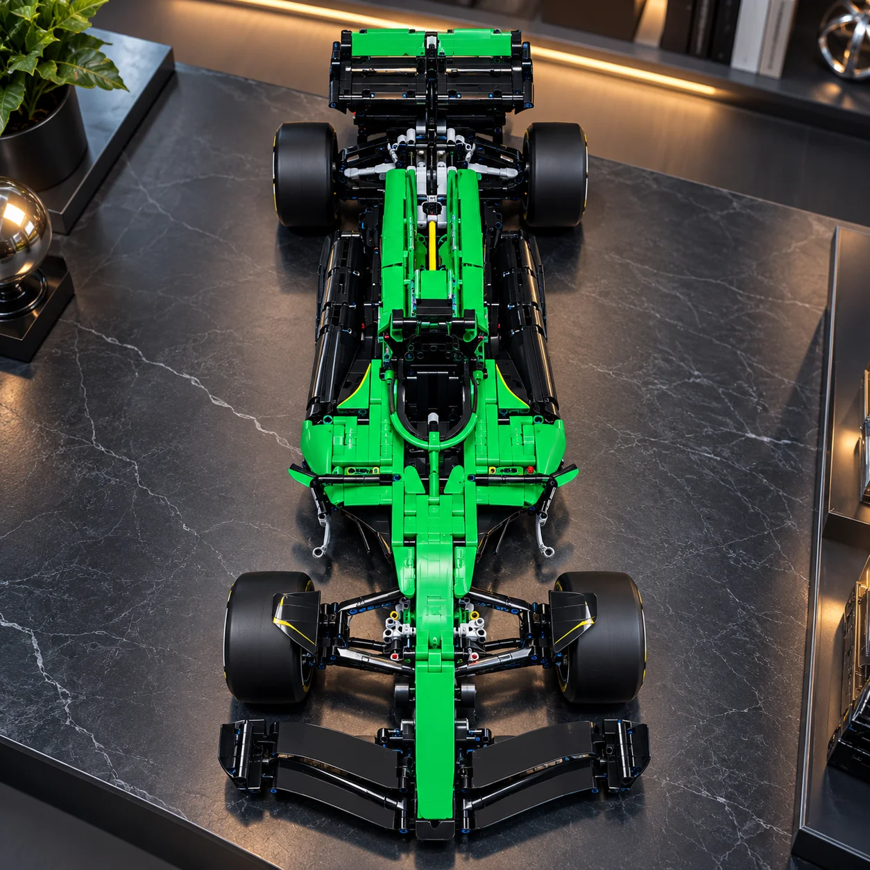 2026 New 1547pcs Track Racing Driver Racing Car Building Blocks Puzzle Model Toys Ornament Birthday Gift