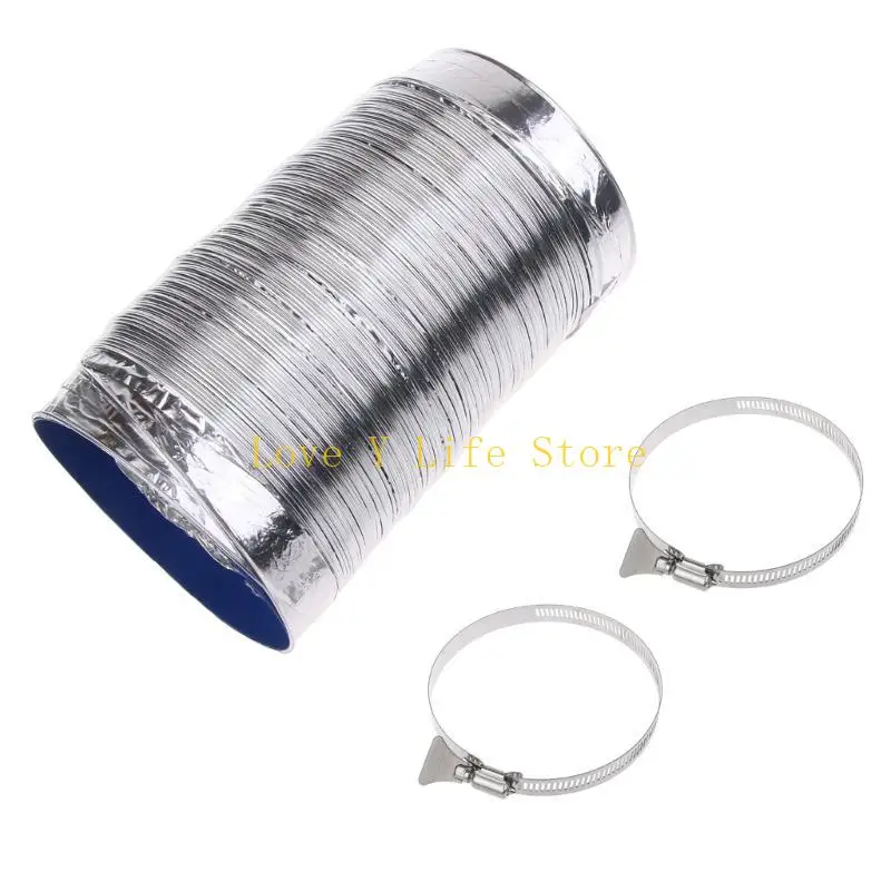 L74C قطر داخلي 100 مم خرطوم رقائق الألومنيوم Ducting مرنة 2/3/6 متر التهوية مزدوجة لاء مع سلك الصلب