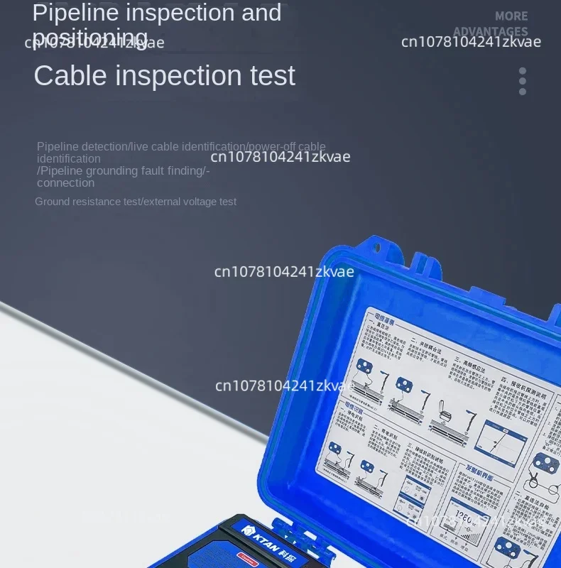 Probe Underground Pipeline Detector Metal Pipeline Wire and Optical Cable Direction Depth Location Fault Detection Line Finder