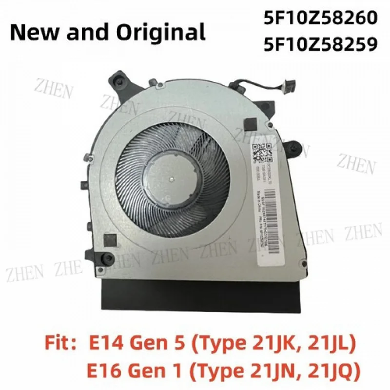 

Y Вентилятор охлаждения процессора для Lenovo Thinkpad E14 Gen5 E16 Gen1 5F10Z58260 5F10Z58259