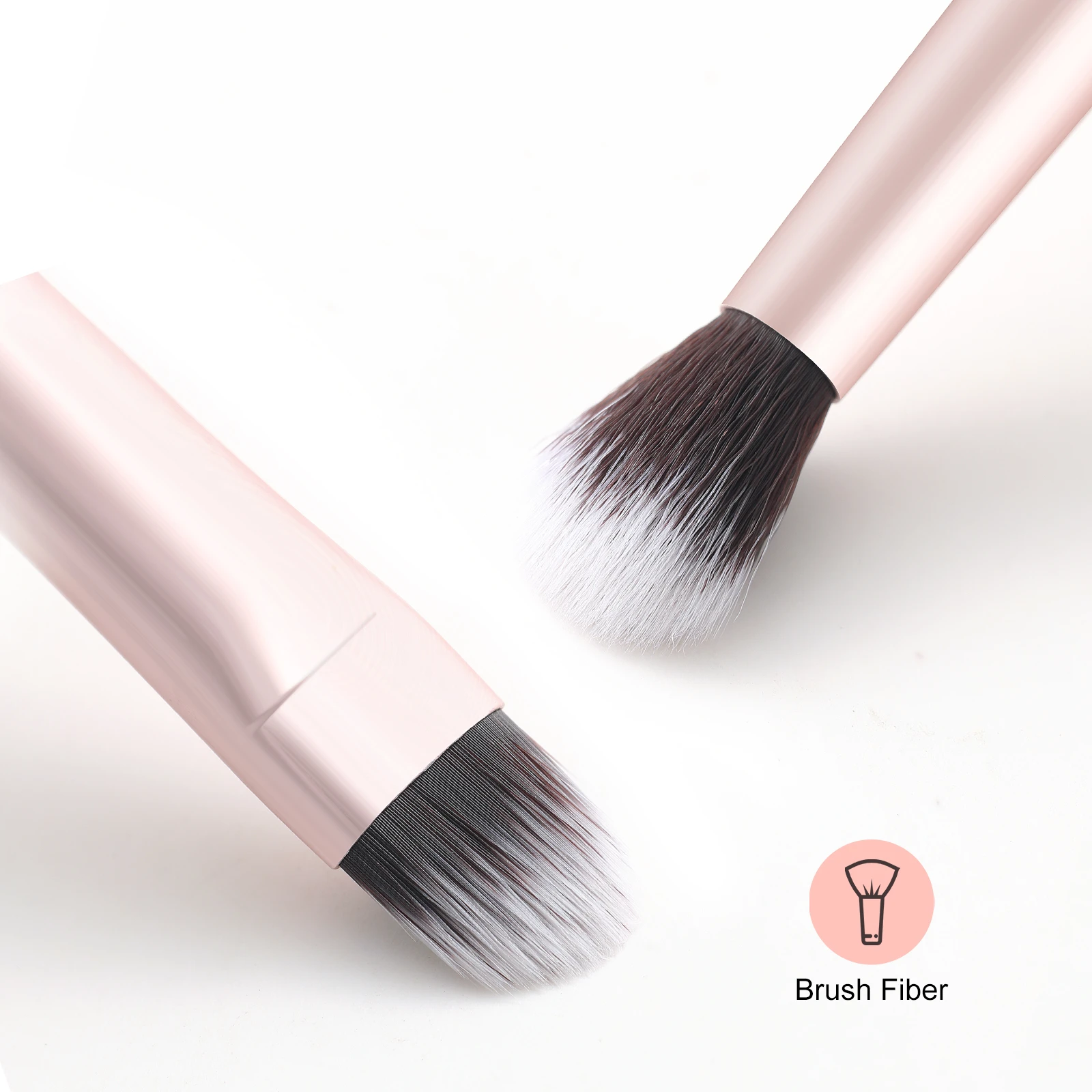 1pc Double Head Professional Makeup Brushes All Aluminum Eye Shadow Brush Nose Shadow Brush Highlight Brush Portable Tool