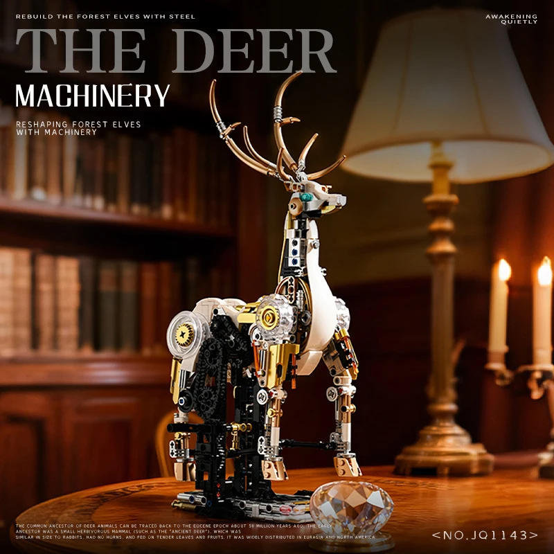 

MOC Mechanical Deer Building Blocks Set DIY Creative Wildlife Animal STEM Educational Decoration Model For Kids Perfect Gifts
