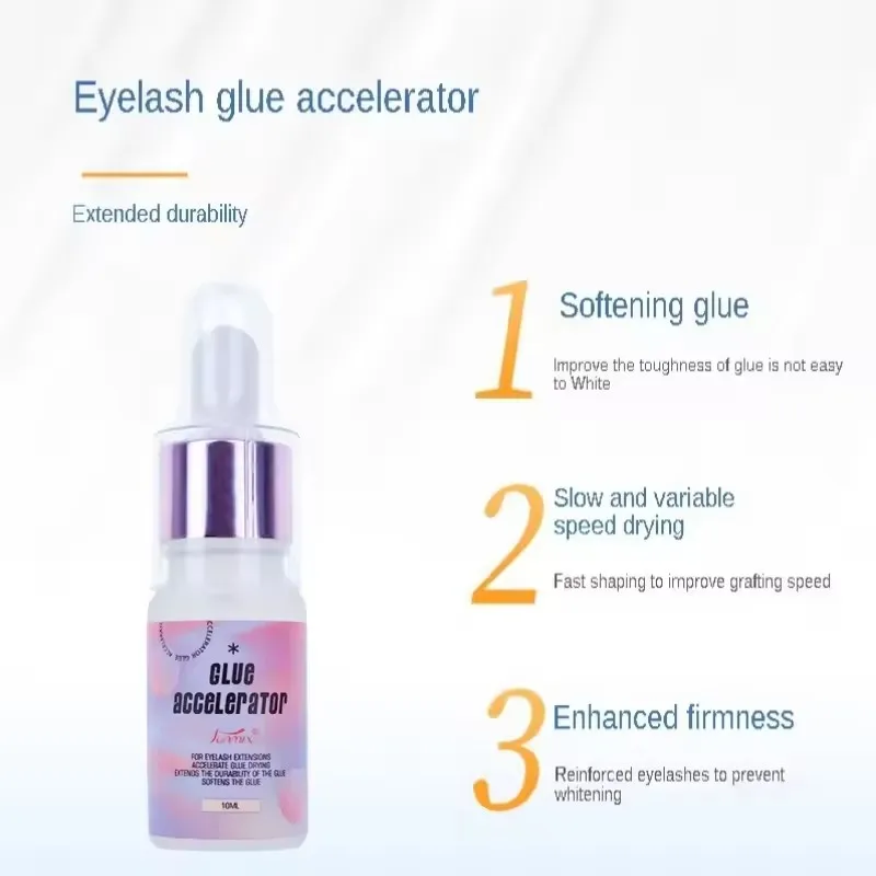 10ml Funmix Lashes Super Bonder For Eyelash Extension Quick Drying Long Last Grafting Lash Glue Accelerator Adhesive Companion