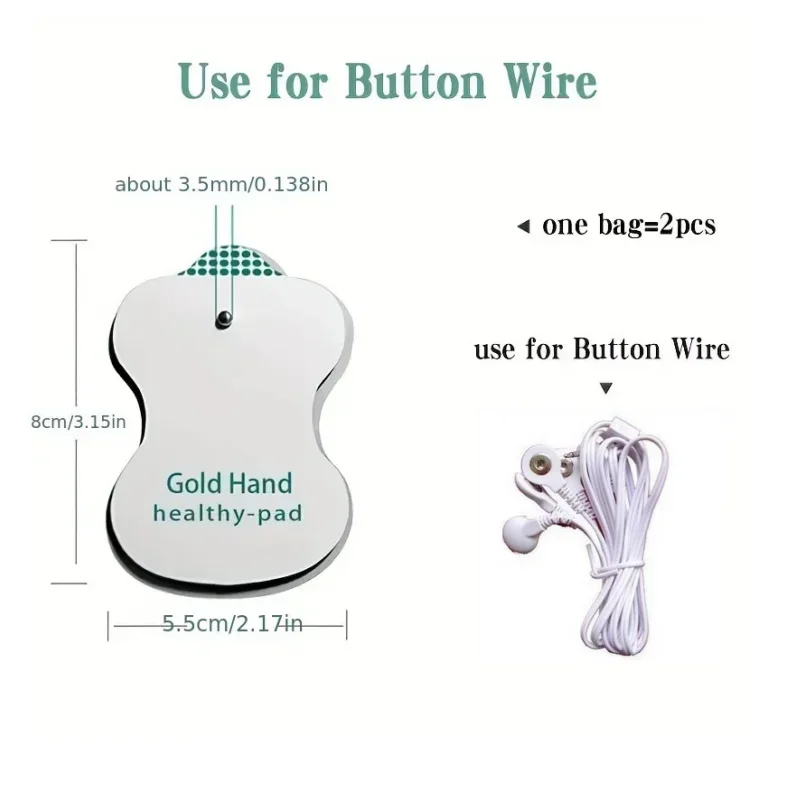 Almohadillas de electrodos de Gel para dispositivo de fisioterapia de acupuntura Tens, parche adhesivo estimulador de masaje muscular Ems de pulso adelgazante, 10/50 Uds.