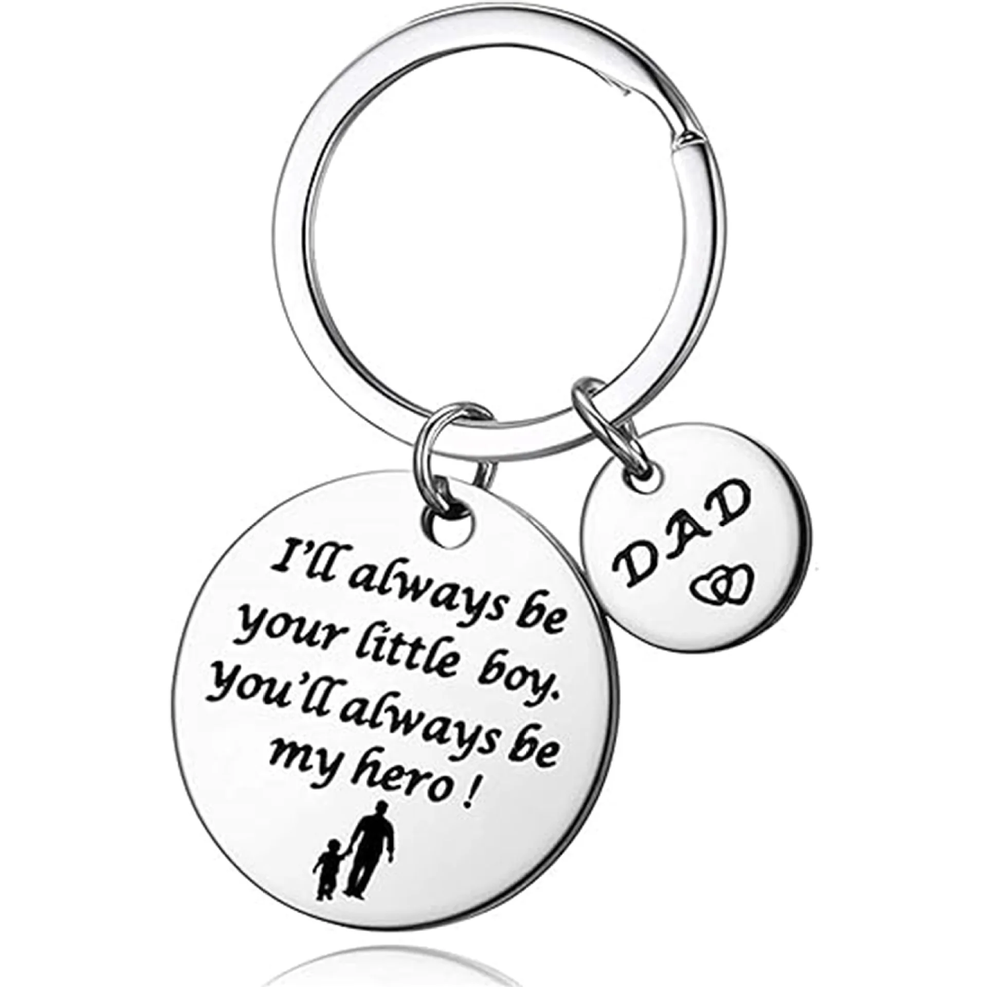 Dad Keychain from Son Funny Daddy Key Chain Birthday Fathers Day Thanksgiving Christmas Gifts