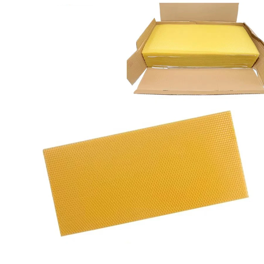 30Pcs Natural Beeswax Sheets Honeycomb Sheet Hive Cell Frame Wax Foundation for Candle Making Craft Beekeeping Tools