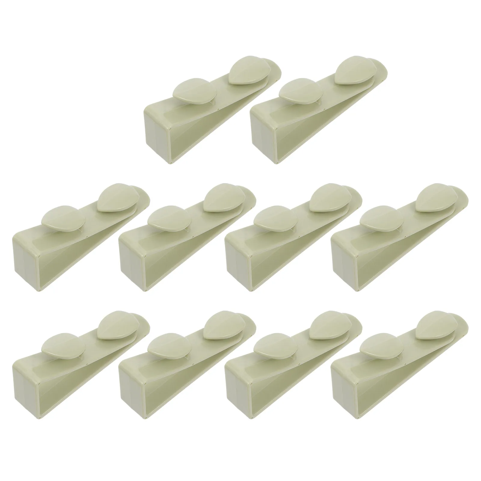 

10Pcs Door Back Hooks Plastic Punch-Free Cabinet Hanging Hooks for Clothes Towels Coats Hats Umbrellas Sundry Organizers