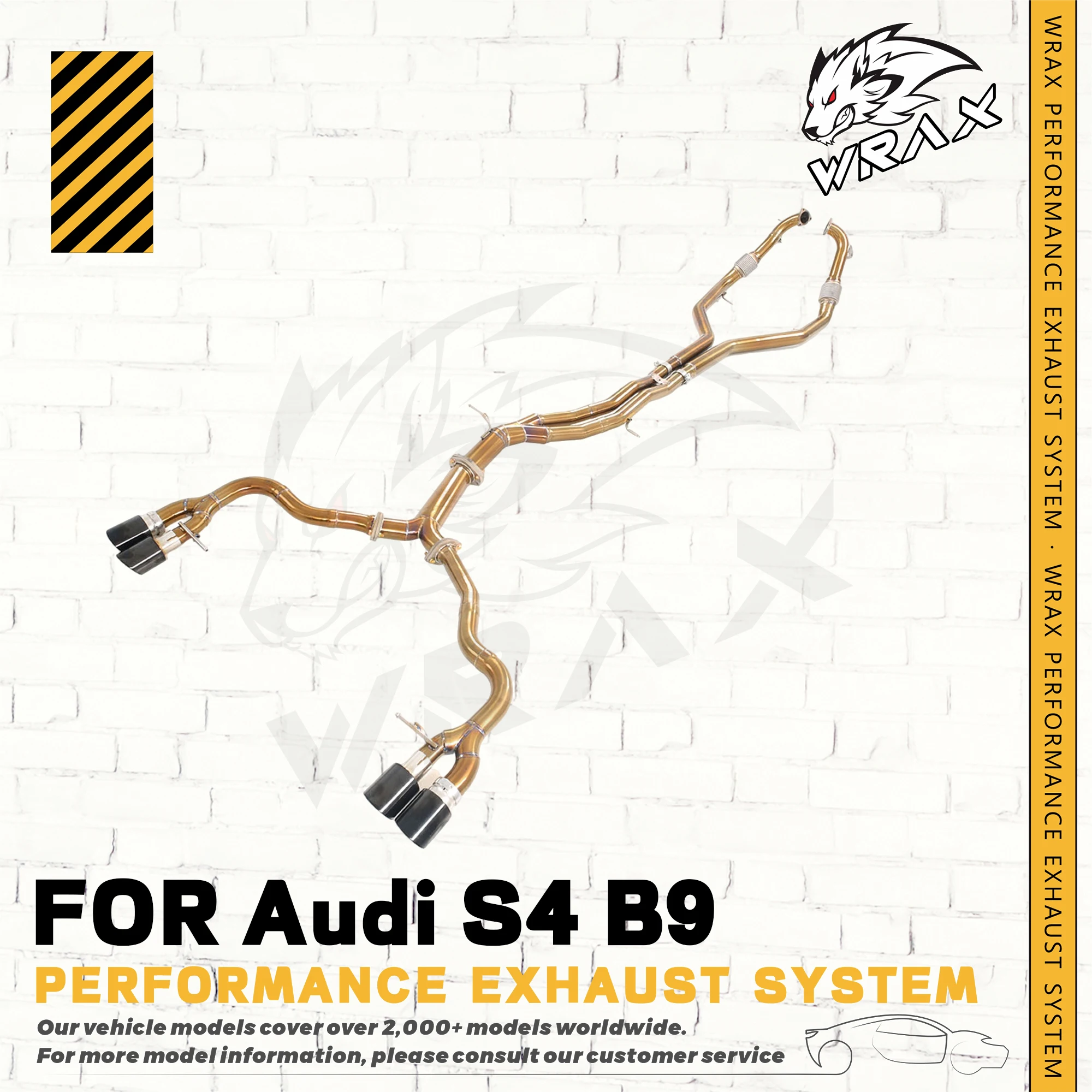 

WRAX Titanium Exhaust Pipe for Audi S4/S5/B9 Straight Exhaust System Car Accessories Direct Fit Replacement Catback Exhaust Pipe