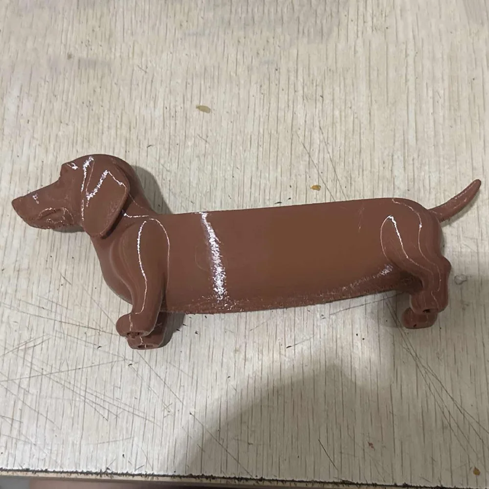 Creative 3D Printed Dachshund Storage Tray Plastic Animal Sausage Dog Planter Funny Tabletop Organizer Figurine Office