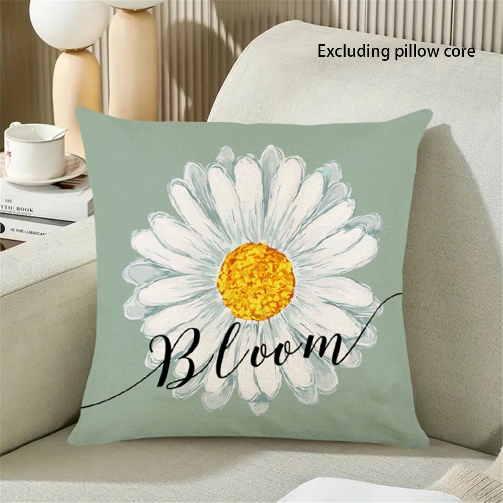 Linen Throw Pillowcase Elegant Comfortable And Soft Reduce Perspiration Glossy Comfortable In Hand Home Decoration Plant Pillow