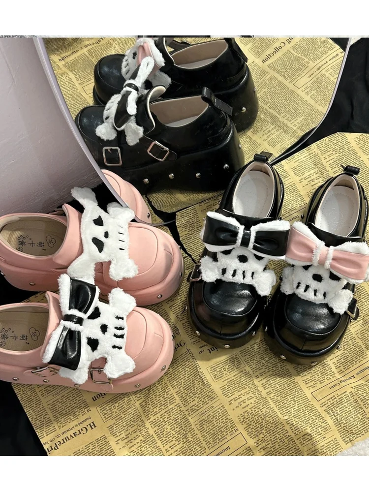 

Original Genuine Skull Gothic Thick Soled Shoes Subculture Lolita Girl Sweet Lo Shoes Student Campus Single Shoes