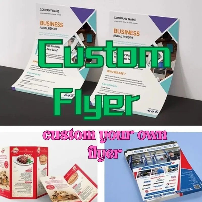 Custom Flyer Printing Full Color Size And Design Coated Paper Leaflet Double One Side Free Sample Tri-Fold or Special Folder