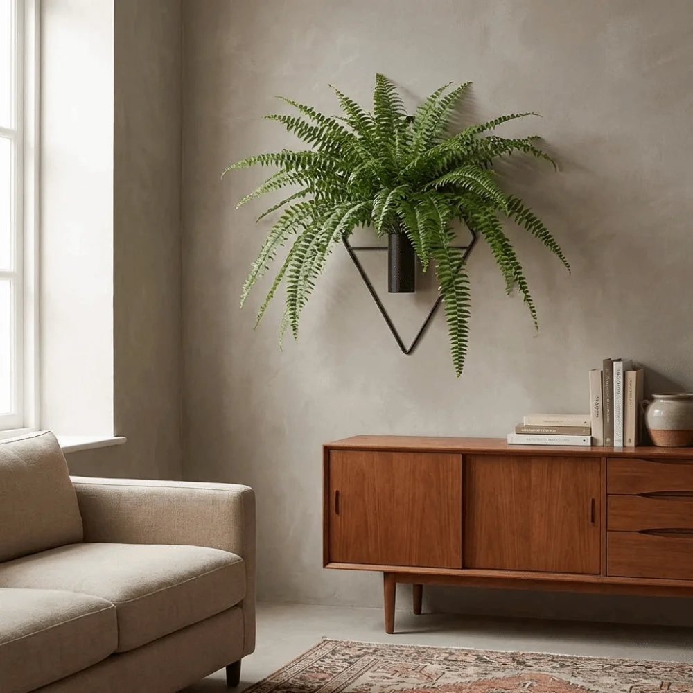 2 Stück Moderne Eisen-Rhombus Hängende Blumenvase Dekorative Minimalistische Wandhängende Vase Schwarze Metall-Wandvase Veranda-Dekoration – Detail 8