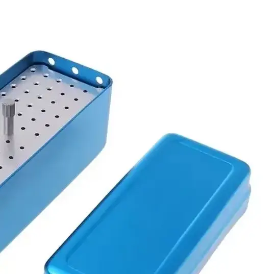 

72 Hole Dental Disinfection Box Autoclave Sterilizer Case Burs Endo Files Holder Dental Disinfection Box