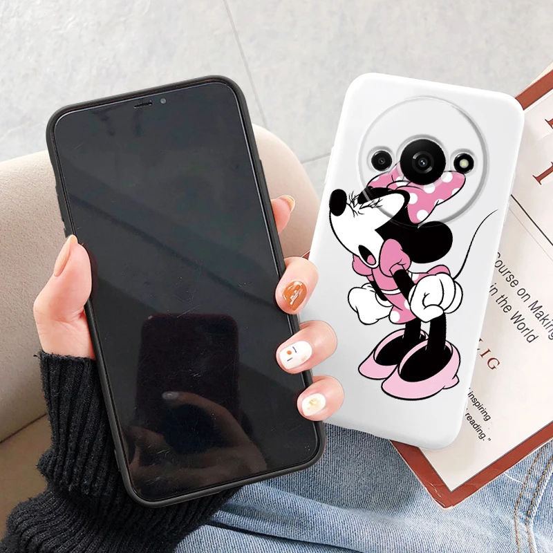 For Redmi A3 Phone Case Mickey Stich Minnie Donald Duck Anime Cover For Redmi A3 Shockproof Protective Silicone Soft Back Shells