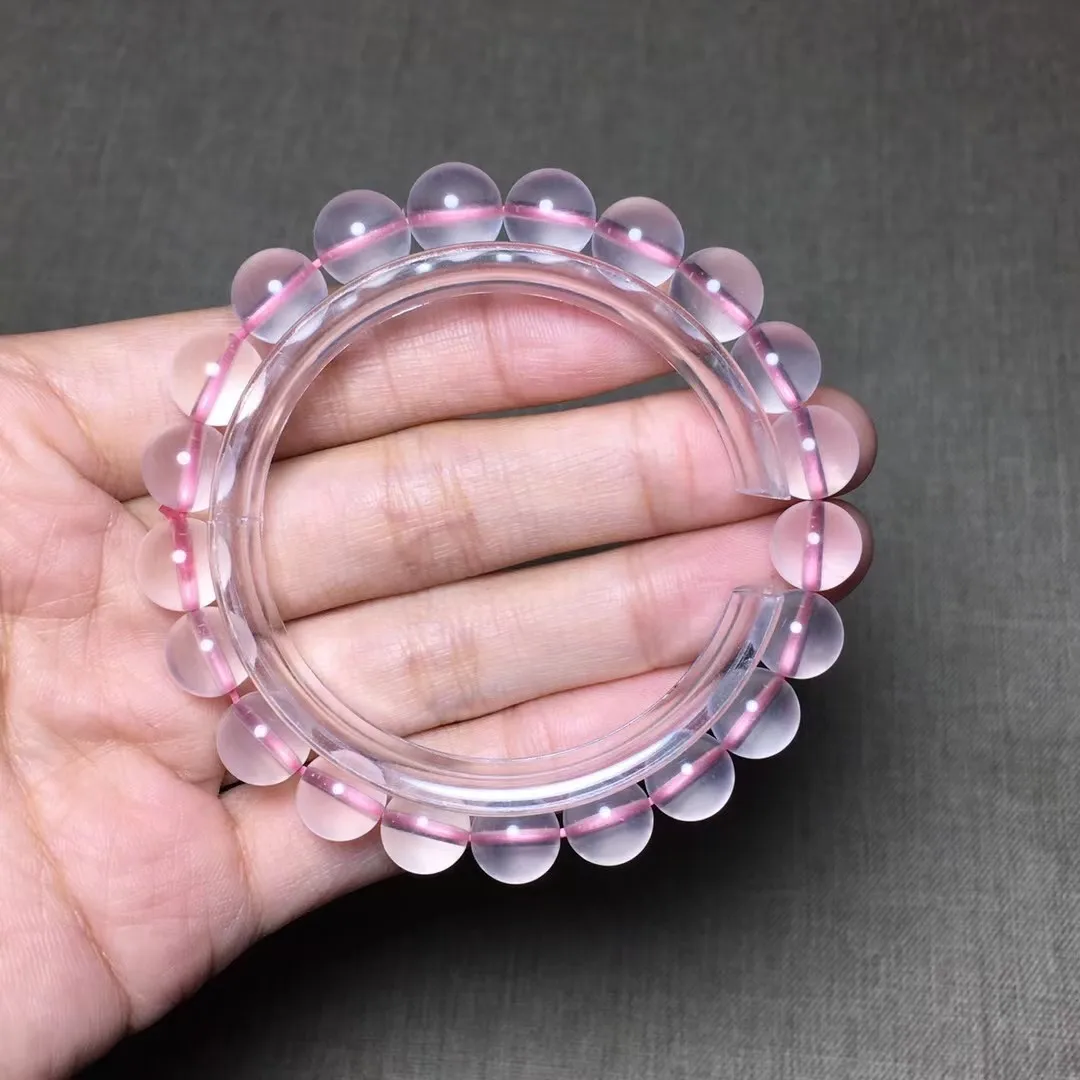 

Браслет из натурального розового кварца 9 мм для женщин и мужчин, подарок, хрустальная звезда, круглые бусины, целебные нити драгоценных камней, ювелирные изделия