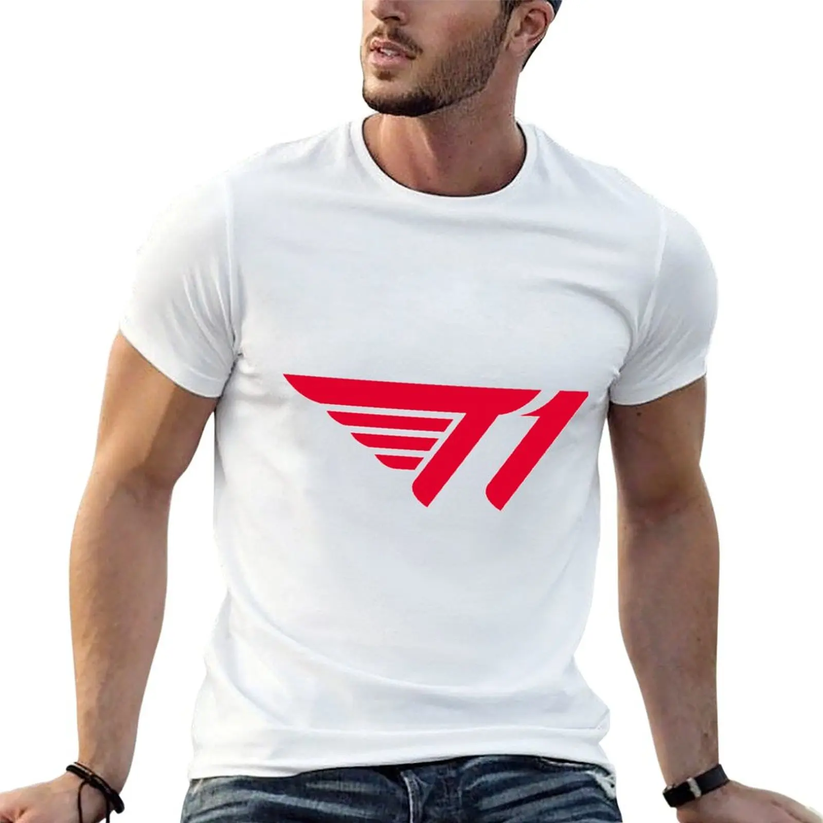 

Skt T1 Merch Skt T1 Logo T-Shirt anime t shirts oversize man t shirt cotton high quality T-Shirt