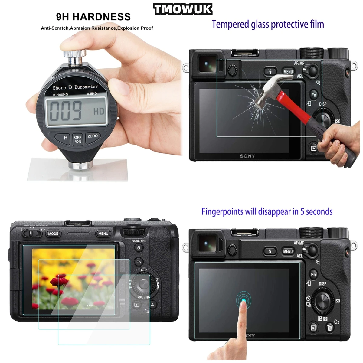 

For A7S3 A7R3 A7RM3 A7RMII A7MII A7MIII A7C Tempered Glass Screen Protector 9H Hardness LCD Film Protect