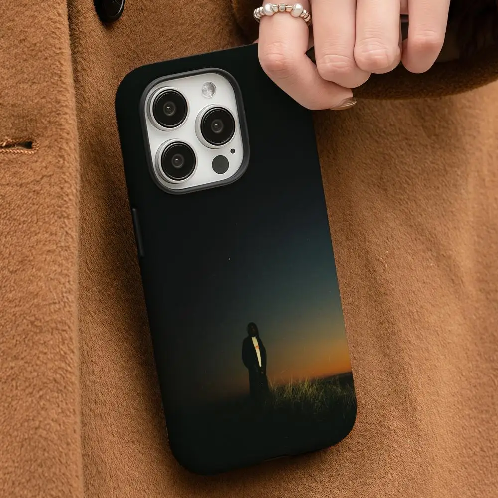 

Чехол для телефона Destroy Lonely для iPhone 17, 16, 15, 14, 13, 12, Pro Max Plus, глянцевый HD, двухслойная жидкая задняя пленка, твердый корпус