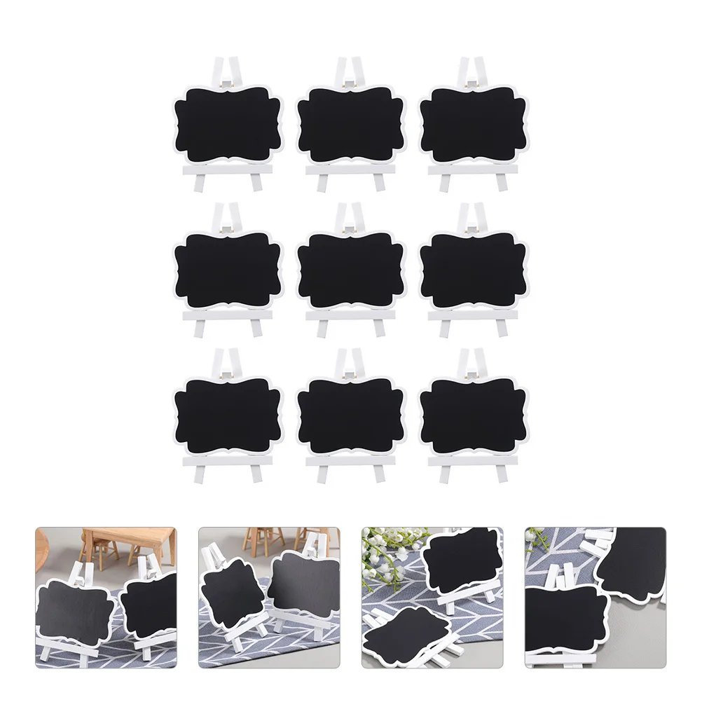 9 قطعة السبورة الخشبية السبورات الصغيرة للمنزل الديكور مكتب رسالة سطح المكتب زخرفة الحرف حديقة لافتات قابل للمسح #3