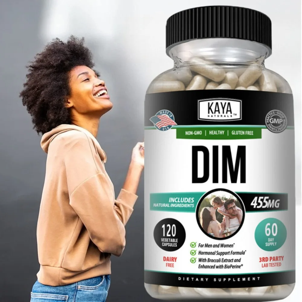 

DIM Supplement for Women and Men | with Broccoli Extract & BioPerine | Herbal Supplement for Hormonal Support, Prostate