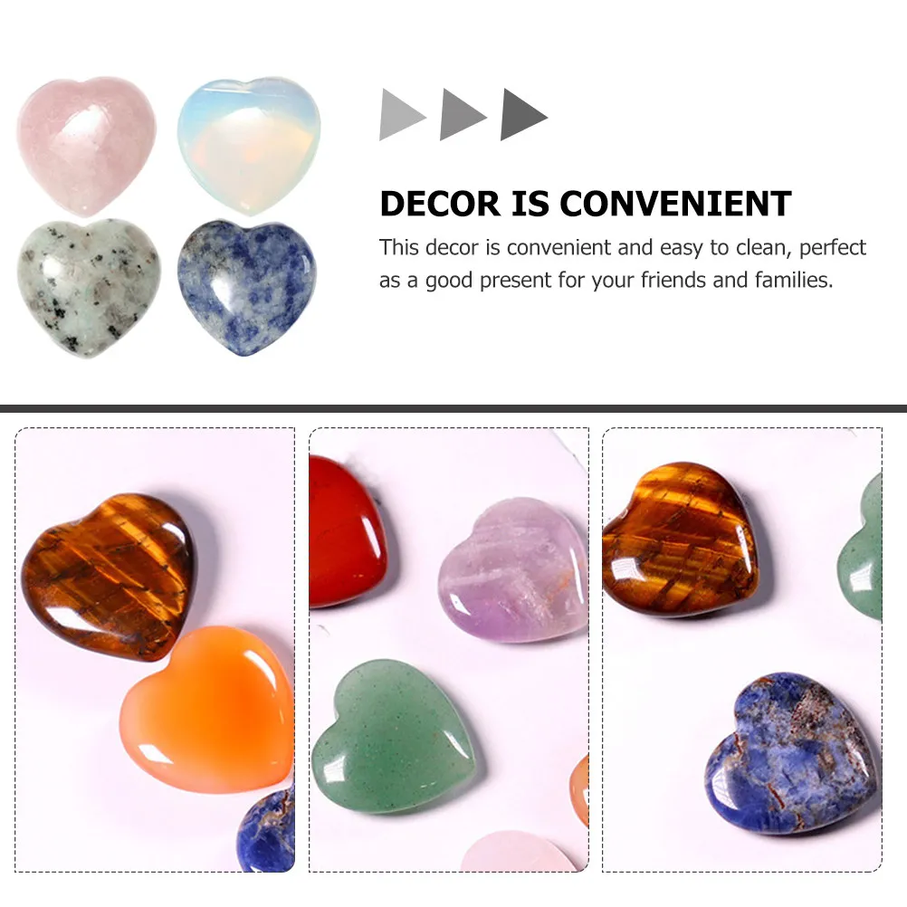 4pcs Crystal Heart Decor Set – Elegant Desktop Ornament for Home, Office, Conference Room & Gift