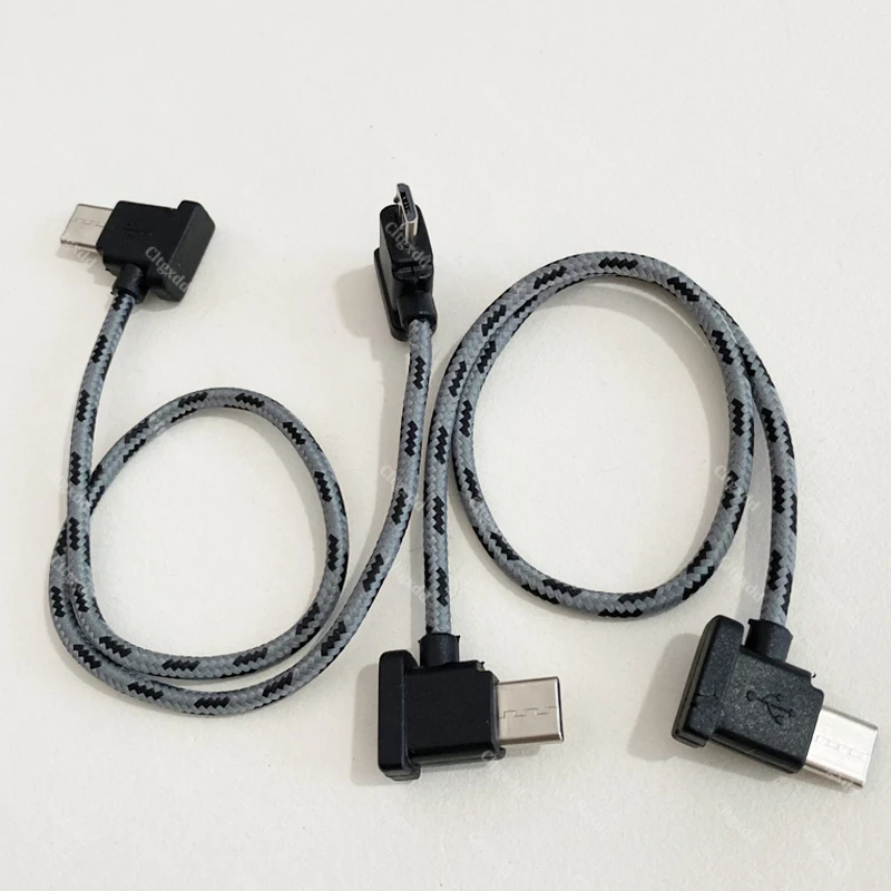 30 cm langes, geflochtenes Nylon-Kabel mit Fernbedienung, Typ-C-Adapterkabel, kompatibel mit Mavic3 AIR2 AIR2S MINI2, Datenkabel für Telefon und Tablet – Detail 4