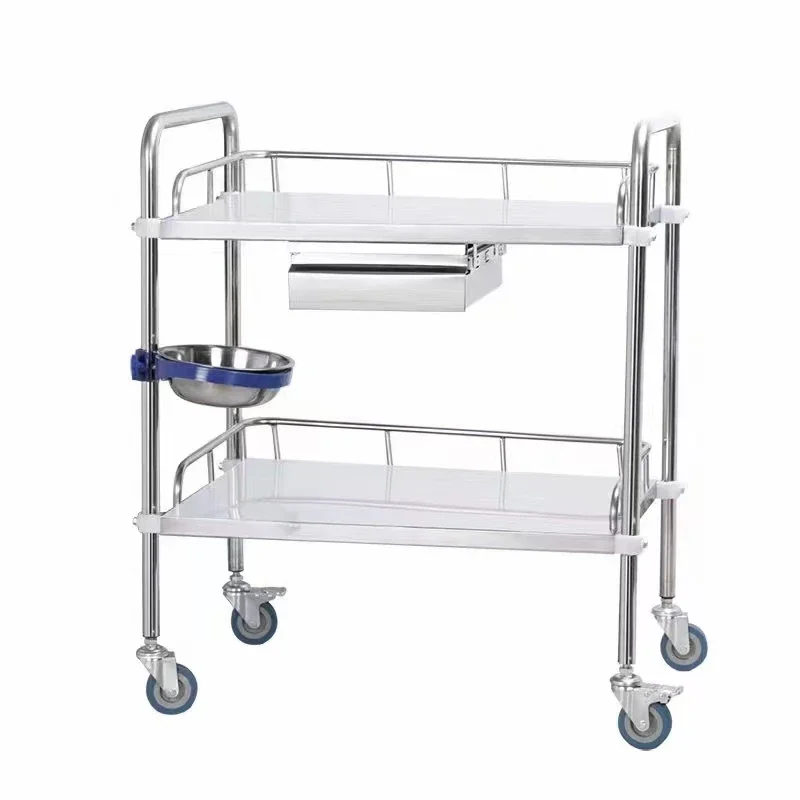 Stainless Steel Medical Hospital Clinic Nursing Cart care trolley