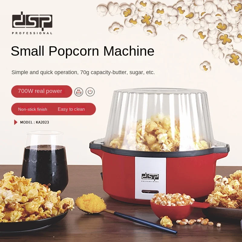 Máquina de palomitas de maíz portátil para el hogar, máquina automática de pipoqueira eléctrica de 700W, fabricante de palomitas de maíz pop