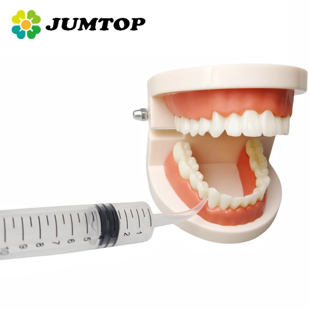 

JUMTOP 5Pcs Dental Syringe Irrigation with Curved Tip 12cc Transparent Needle Tube Dentist Material Oral Hygiene Care Tools