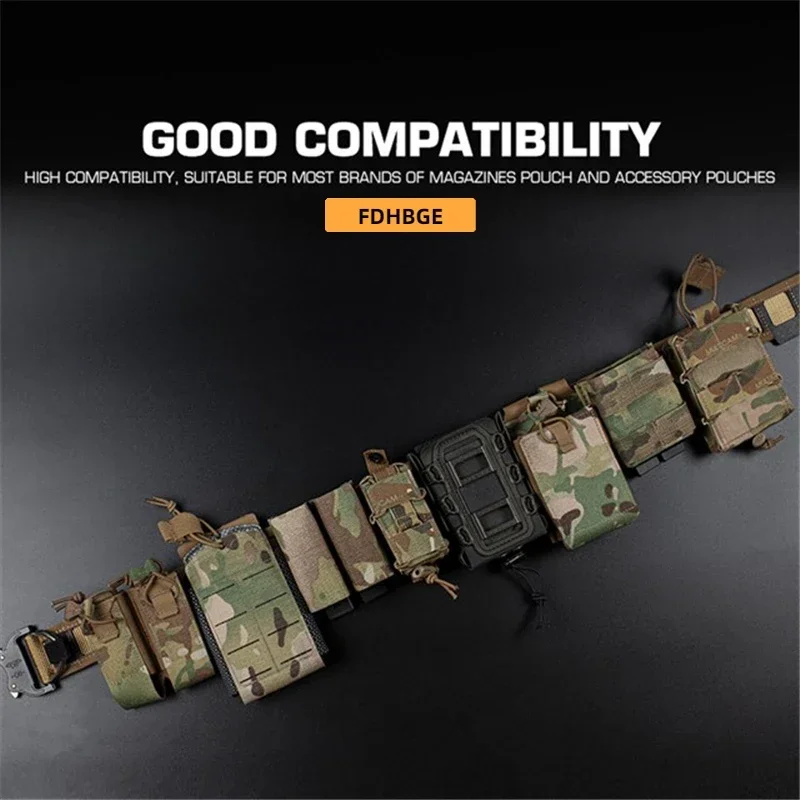 Tactical Waistband Hunting Belt Quick Release Outdoor Hiking Airsoft Acessories Paintball Sports CS Wargame Shooting Equipment