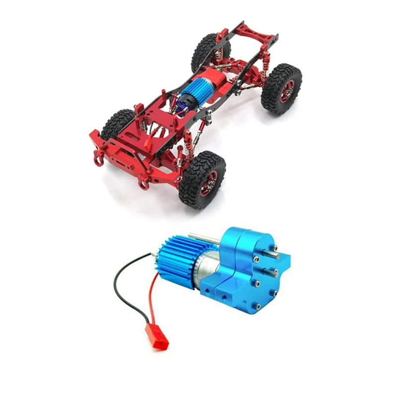 ABGR-Metal علبة التروس المحمولة 370 تخفيض المحرك مع بالوعة الحرارة شاحنة بيك اب الكرتون التكيف علبة التروس الجمعية الأزرق والأزرق