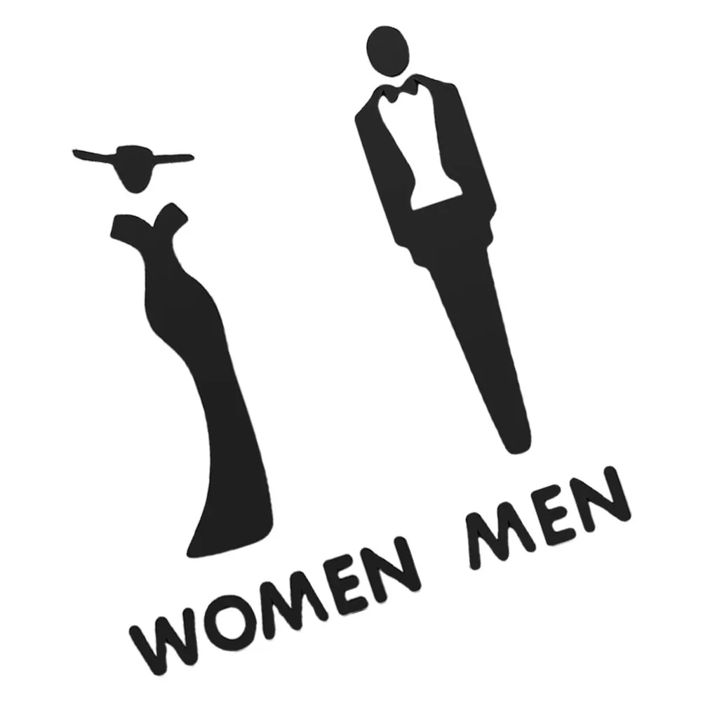 

2Pcs Bathroom Sign Acrylic Restroom Signs for Men Women Self Adhesive Bathroom Door Signs for Home Office Decor