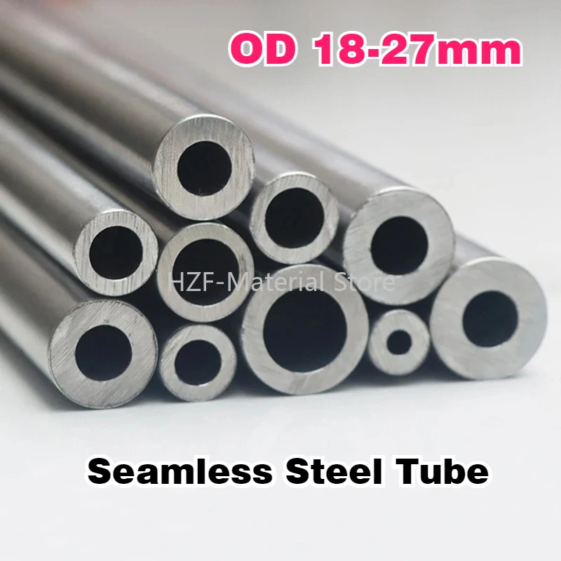 1Pc Length 500mm Small-diameter Precision Seamless Steel Tube OD 18mm 19mm 20mm 21mm 22mm 23mm 24mm Carbon Steel Capillary Pipe