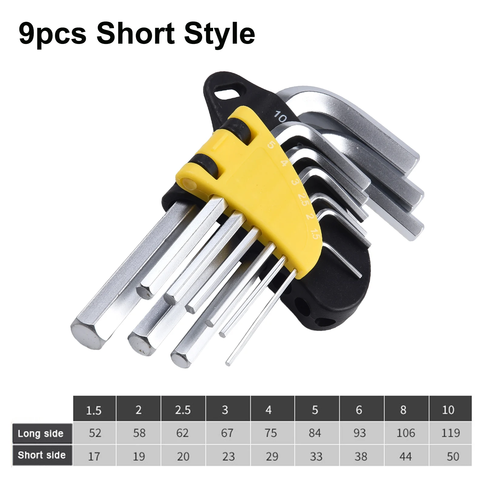 Efficient Double End Design Wrench Hex Key Set Versatility And Convenience Short Hex Key Set Multifunctional Design