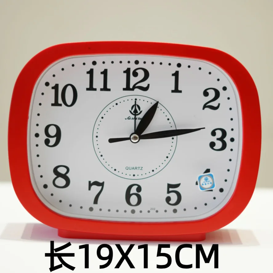 

Square Oval Silent Alarm Clock Large Digital Dial Timer Modern Clock Creative Desktop Bedside Student Children's Desk Clock