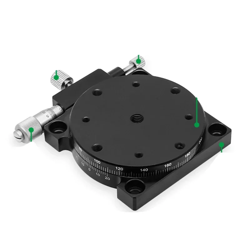 220V New R Axis Rotary Sliding Table Manual Adjustment Displacement Platform 360 O Fine Adjustment Angle Index RS60/40/90/125