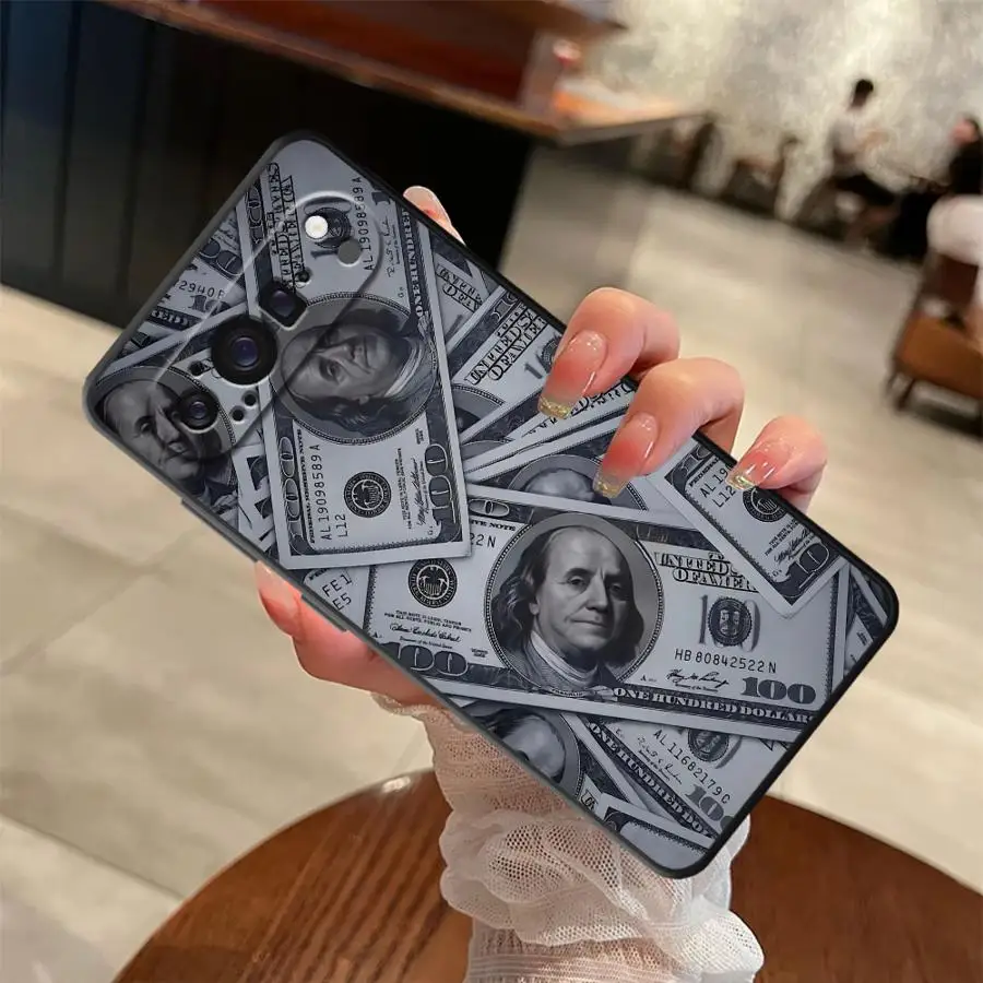 حافظة هاتف كاملة بالدولار الوردي لهاتف جوجل بيكسل 7a 10 9 Pro XL 8a 6a 6 7 8 Pro 9a غلاف ناعم أسود #3