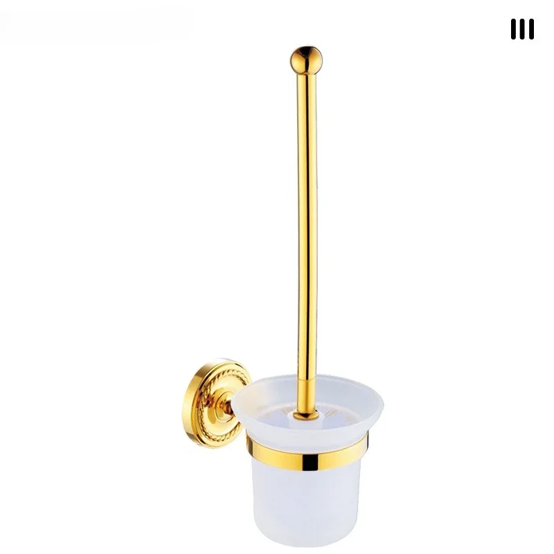 Luxury Vintage Copper-Gold Towel Rack with Toothbrush Holder, Toilet Brush Holder, and Bathroom Accessories Set