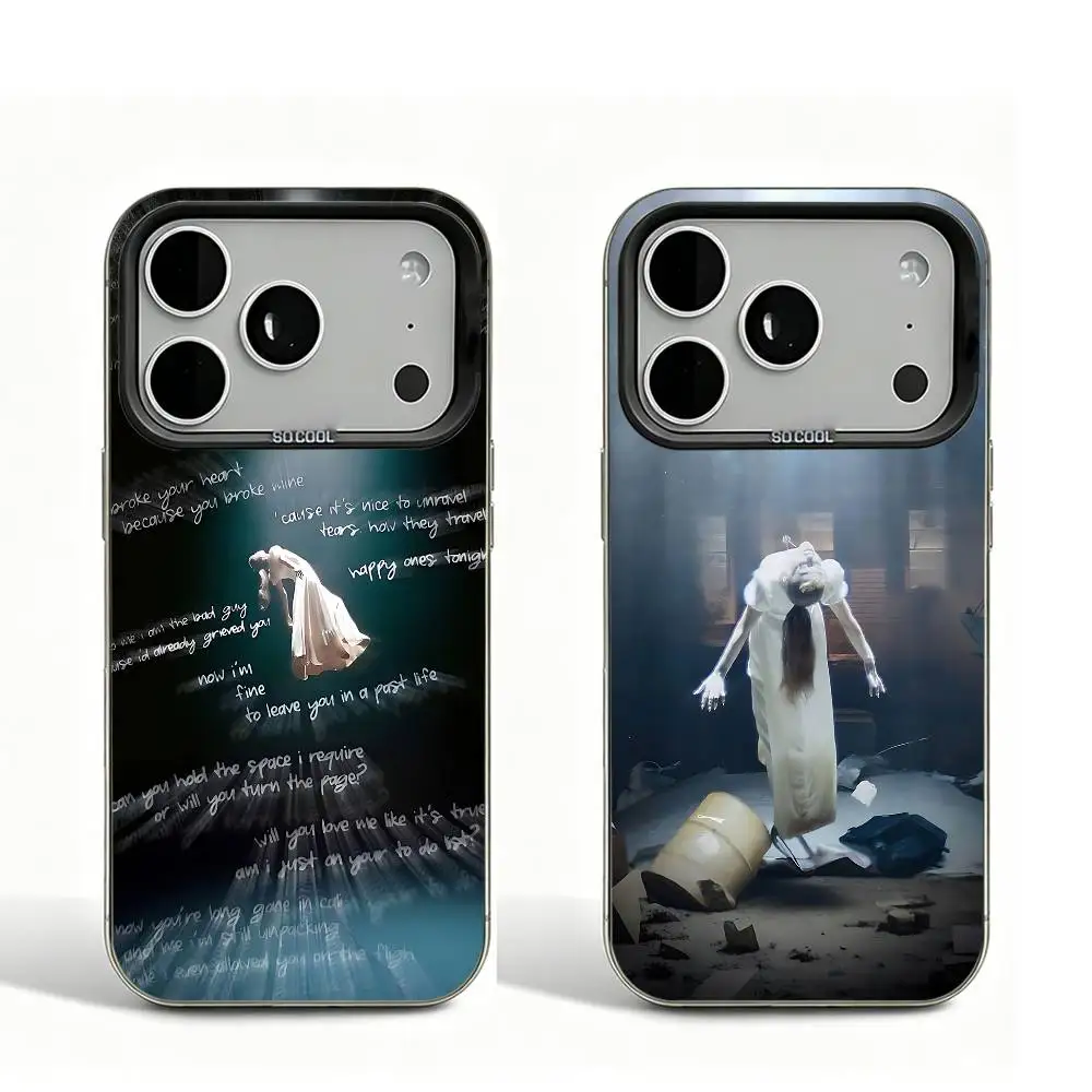 E-Eternal S-Sunshine Tour Black Matte Large Camera Hole Case For iPhone 17 16 15 14 13 12 11 Pro Max Bumper Cover