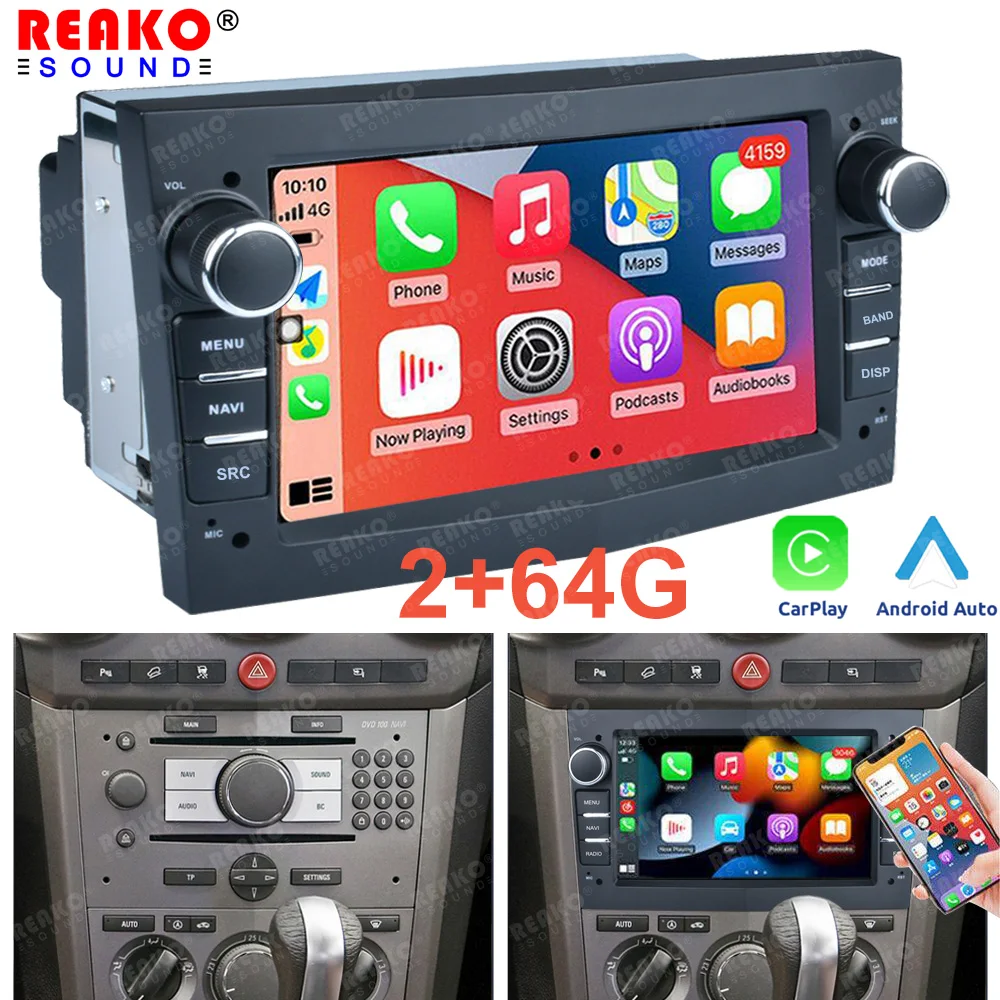 

REAKOSOUND Android Car Radio Multimedia Player For Opel Astra H J 2004 Vectra Vauxhall Antara Zafira Corsa C Vivaro Meriva Veda