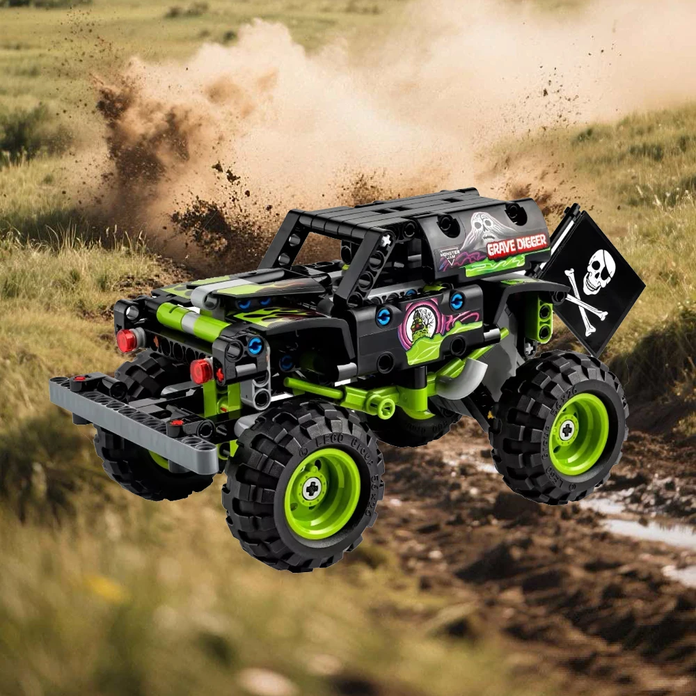 2025 nuevo monstruo vehículo todoterreno bloques de construcción acrobacias coche modelo juguete para niños niño regalo de Navidad
