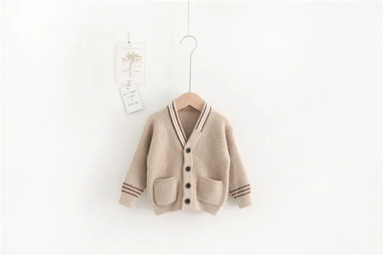 Bebê meninos cardigan de malha bebê crianças suéteres com decote em v crianças jumper cardigans de lã meninos meninas camisola da criança cardigan camisola