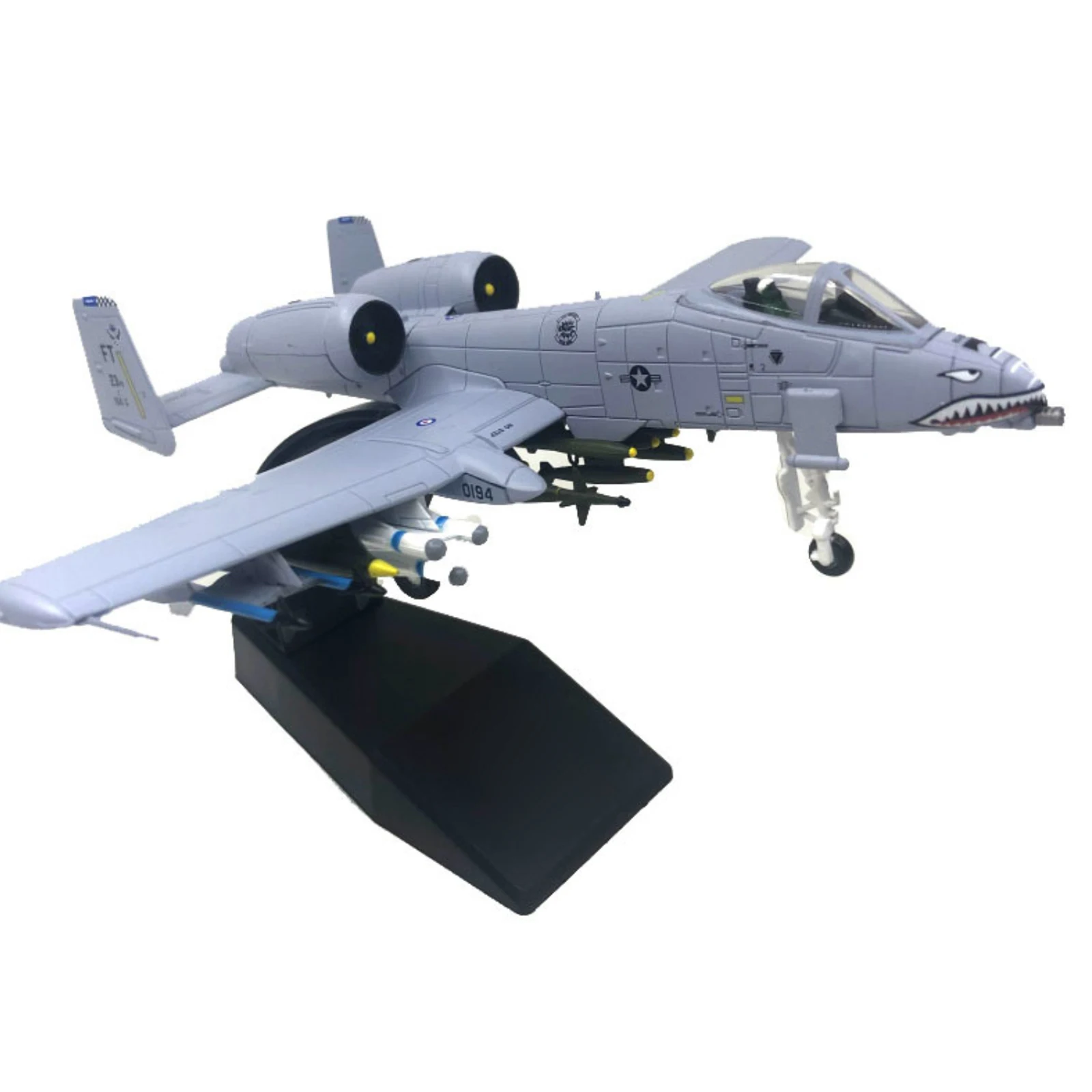 1/100 A-10 Attack Aircraft Thunderbolt II Fighter Airplane Model with Display Stand For Home Decoration Collection Gift