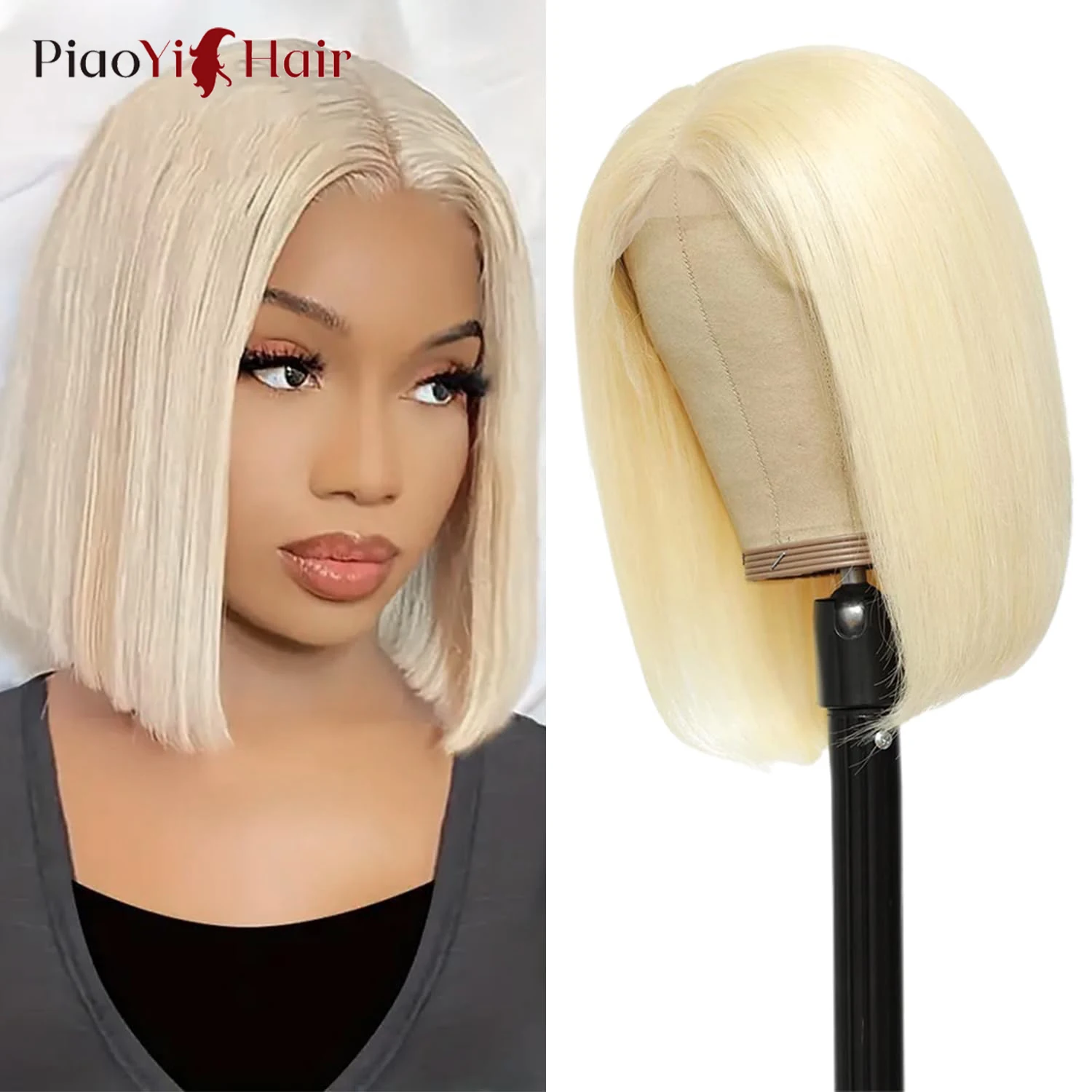 

613 Color Bob Wigs 13x4 Lace Frontal Wigs Blond Color HD Lace Frontal Human Hair Bob Wigs 12A Top Straight Bob Wigs Human Hair