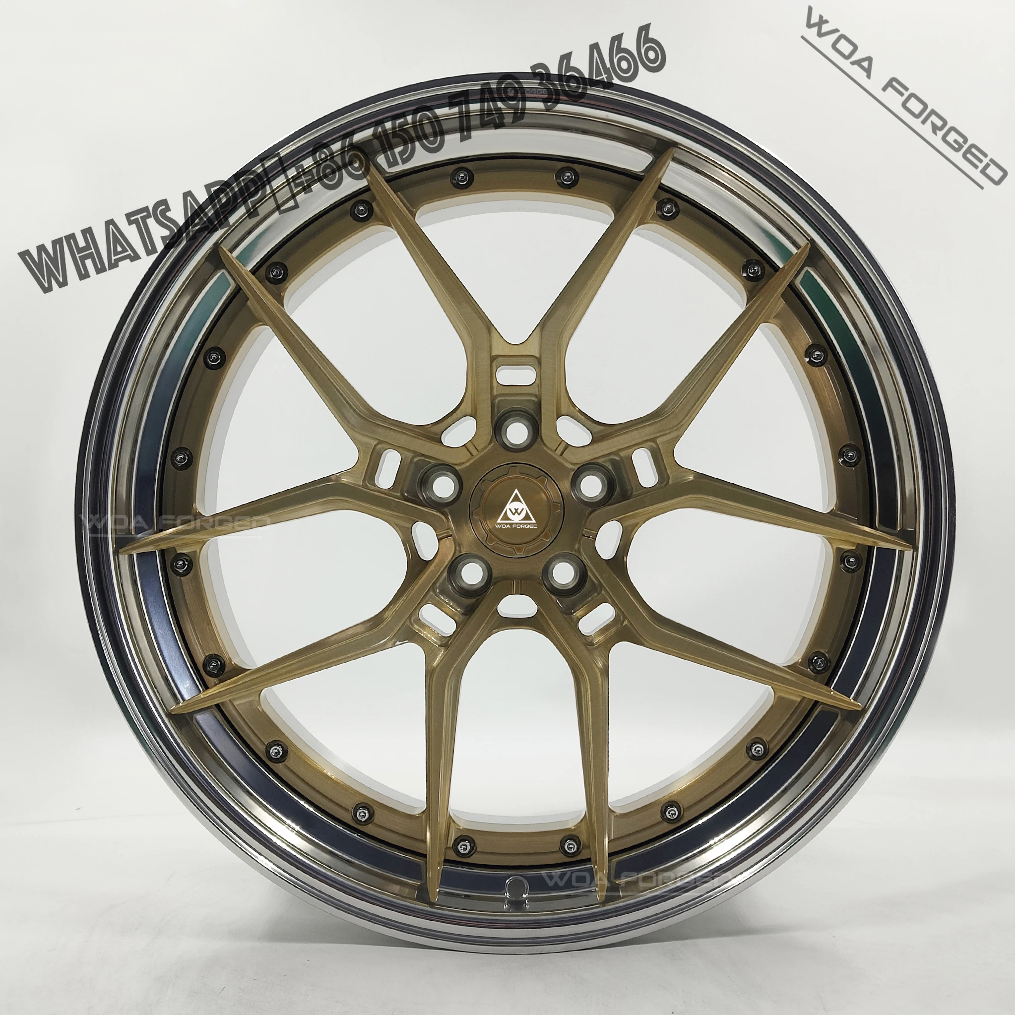 

New Custom 6061 T6 2pcs forged wheel rim, forged aluminum wheel with polished lip 20inch rims