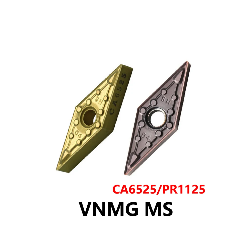 Original VNMG160404MS VNMG160408MS CA6525 Carbide Inserts CNC Lathe Cutter VNMG160404 VNMG160408 MS Tools Machine VNMG1604 VNMG